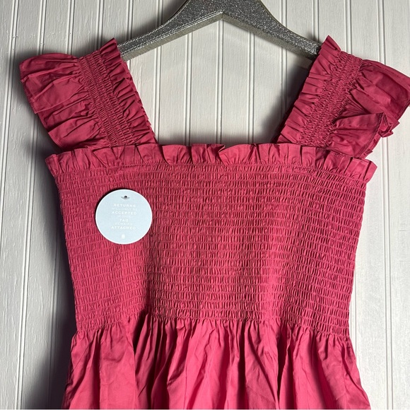 Hill House The Elizabeth Nap Dress Lipstick Pink NEW - Picture 2 of 8